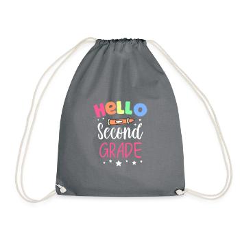 Teacher Hello 2nd Grade - Turnbeutel - Grau - Vorne