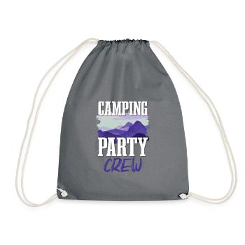 Équipe de fête de camping - Sac de sport léger - gris - Devant