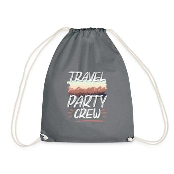 Travel Party Crew - Turnbeutel - Grau - Vorne