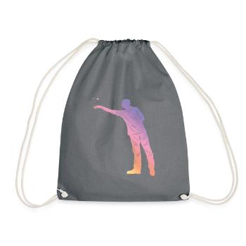 Darts Silhouette - Drawstring Bag - grey - Front