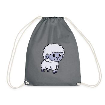 Sheep Comic Animal - Drawstring Bag - grey - Front