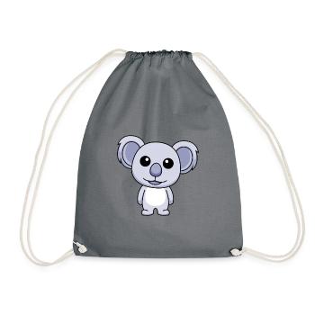 Koala Comic Tier - Turnbeutel - Grau - Vorne