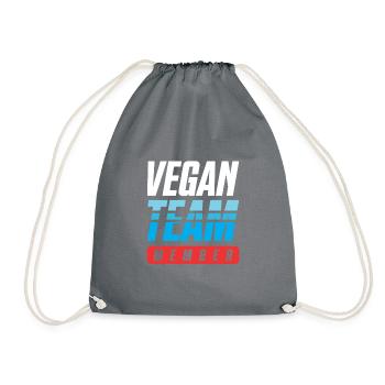 Vegan Team - Turnbeutel - Grau - Vorne