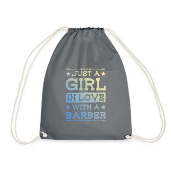 Girl in love with a Barber - Drawstring Bag - grey - Front