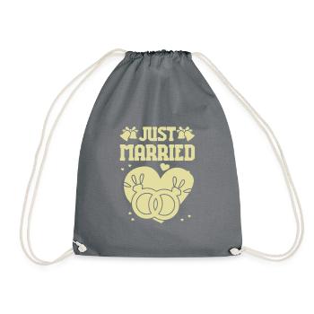 Just Married - Turnbeutel - Grau - Vorne