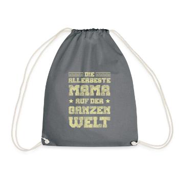 Beste Mama der Welt - Turnbeutel - Grau - Vorne