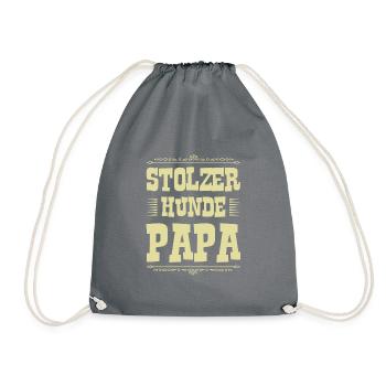 Stolzer Hunde papa - Turnbeutel - Grau - Vorne
