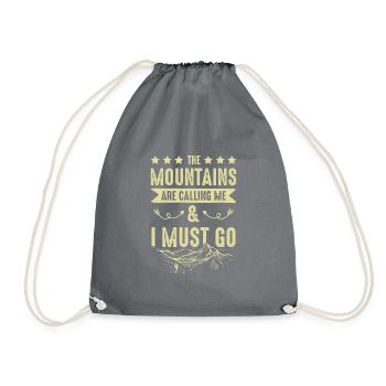 Mountains are Calling - Turnbeutel - Grau - Vorne