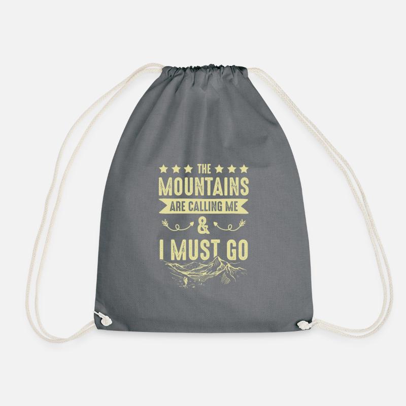 Mountains are Calling - Turnbeutel - Grau