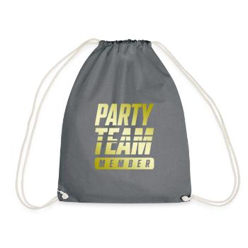 Party Team - Drawstring Bag - grey - Front