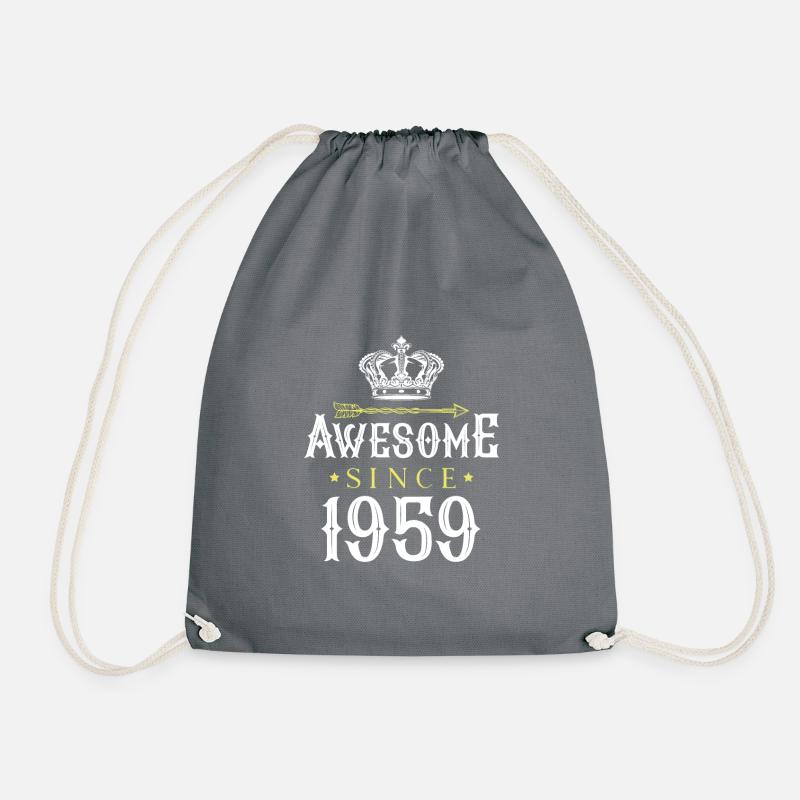 1959 awesome since - Turnbeutel - Grau