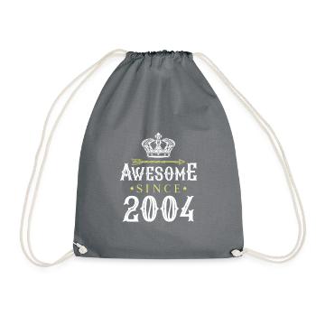 2004 awesome since - Turnbeutel - Grau - Vorne