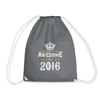 2016 awesome since - Turnbeutel - Grau - Vorne