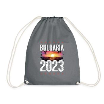 Bulgaria 2023 - Drawstring Bag - grey - Front