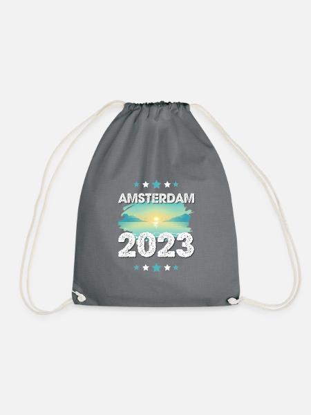 Amsterdam 2023 - Turnbeutel - Grau