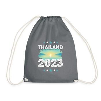 Thailand 2023 - Drawstring Bag - grey - Front