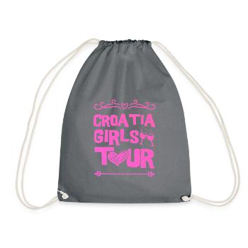 Croatia Party Team - Drawstring Bag - grey - Front