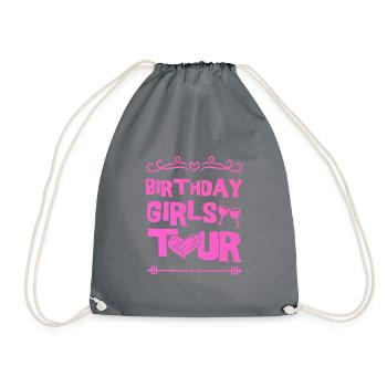 Birthday Party Team - Drawstring Bag - grey - Front