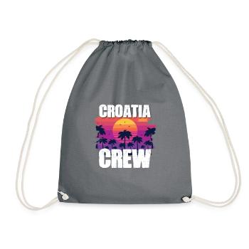 Croatia Holidays - Drawstring Bag - grey - Front