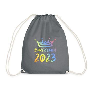 Barcelona 2023 - Turnbeutel - Grau - Vorne