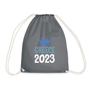 Greece 2023 Krona - Drawstring Bag - grey - Front