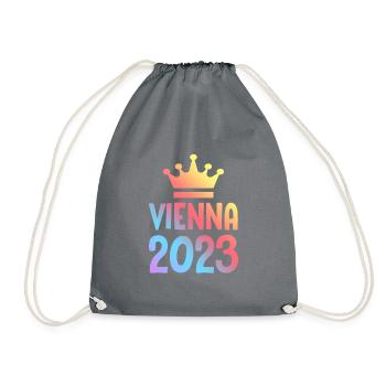 Vienna 2023 Wien Krone - Drawstring Bag - grey - Front