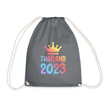 Thailand 2023 Krona - Drawstring Bag - grey - Front
