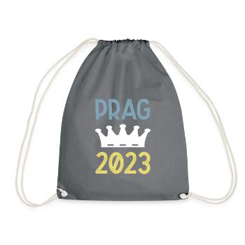 Prague 2023 Krona - Drawstring Bag - grey - Front