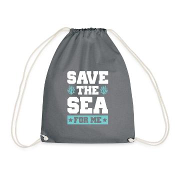 save the sea - Turnbeutel - Grau - Vorne