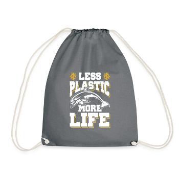 Le plastique sauve l’océan - Sac de sport léger - gris - Devant