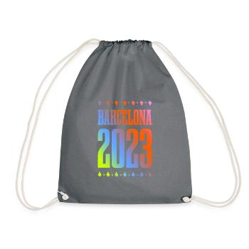 Barcelona 2023 - Turnbeutel - Grau - Vorne