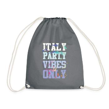 Italien Party Vibes - Turnbeutel - Grau - Vorne