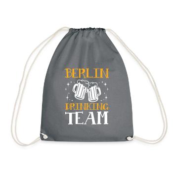 Berlin Drinking Team - Drawstring Bag - grey - Front