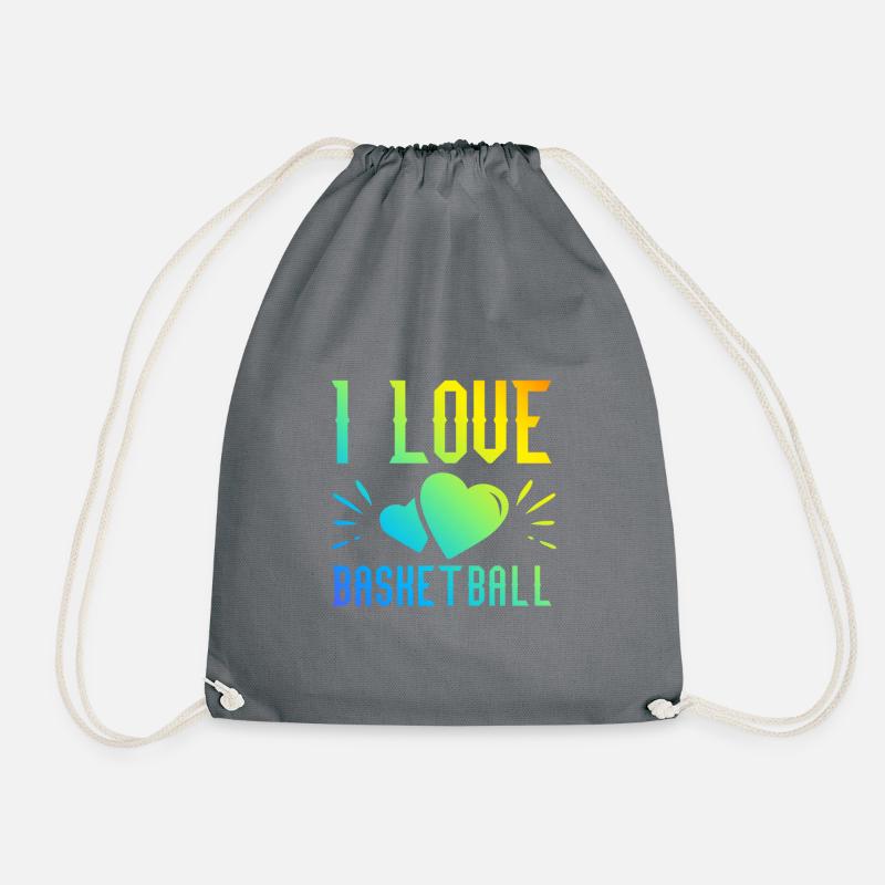 Ich liebe Basketball - Turnbeutel - Grau