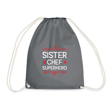 Sœur Super-héroïne - Sac de sport léger - gris - Devant
