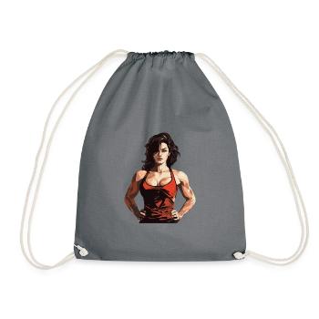Femme Muscles Workout Gym - Sac de sport léger - gris - Devant