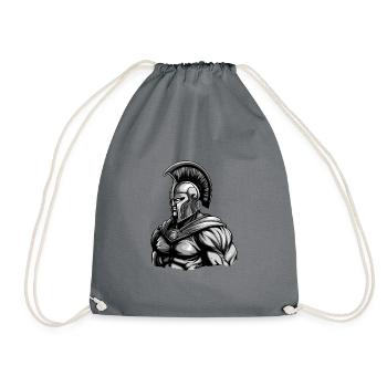 Spartan Gladiator Muscles Bodybuilding - Drawstring Bag - grey - Front