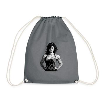 Femme Muscles Workout Gym - Sac de sport léger - gris - Devant