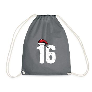 16 Numéro Noël - Sac de sport léger - gris - Devant