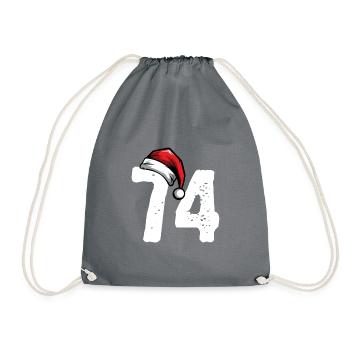 74 Number Christmas - Drawstring Bag - grey - Front