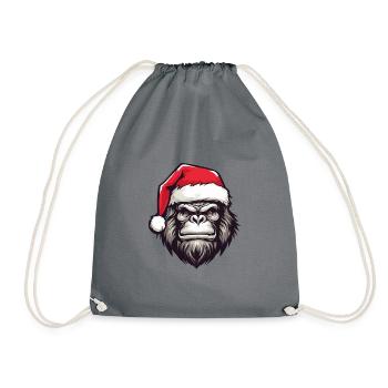 Tête de gorille Noël Noël - Sac de sport léger - gris - Devant