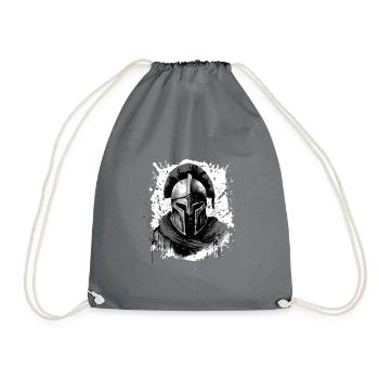 Casque Spartiate Guerrier Tête de Sparte - Sac de sport léger - gris - Devant