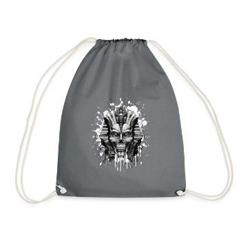 Squelette de crâne de pharaon - Sac de sport léger - gris - Devant