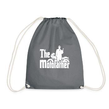 The Motofather Design Gift for Motorcycle Dads - Drawstring Bag - grey - Front