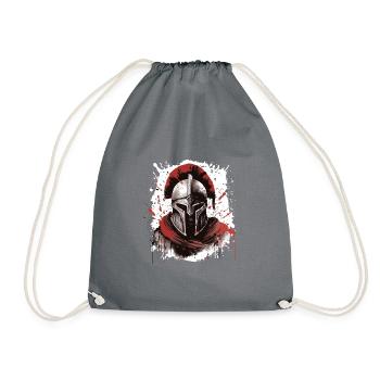 Casque Spartiate Guerrier Tête de Sparte - Sac de sport léger - gris - Devant