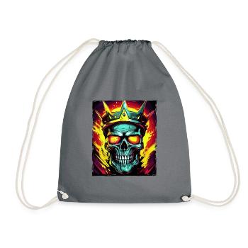 Couronne de Roi Crâne - Sac de sport léger - gris - Devant