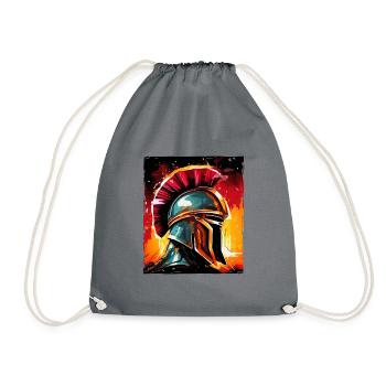 Spartan Warrior Sparta Helmet - Drawstring Bag - grey - Front