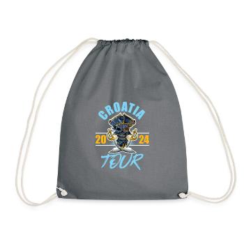 Croatie 2024 Skeleton - Sac de sport léger - gris - Devant