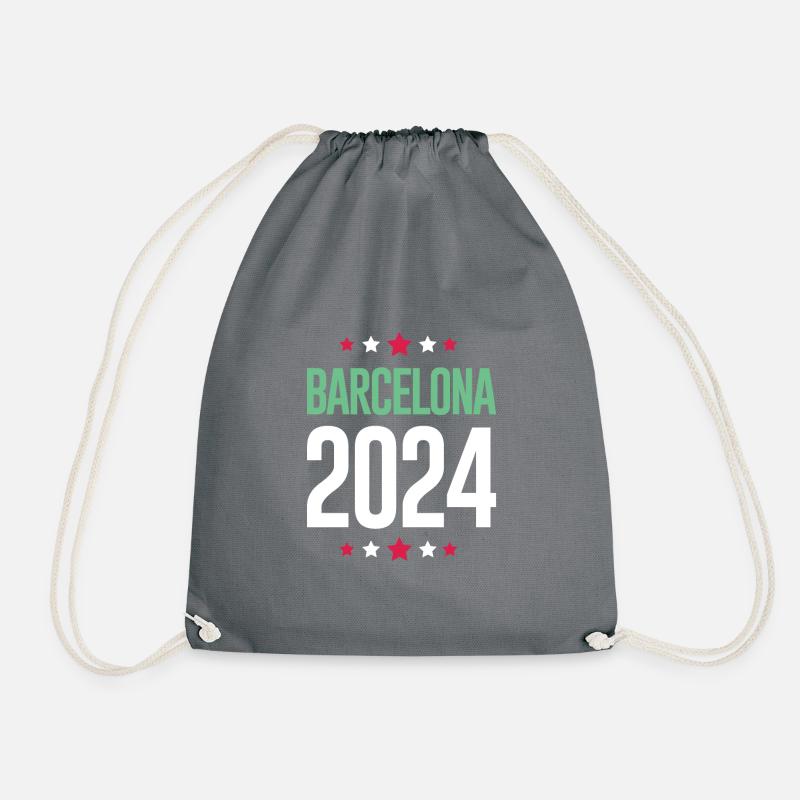 Barcelona 2024 Holidays - Drawstring Bag - grey