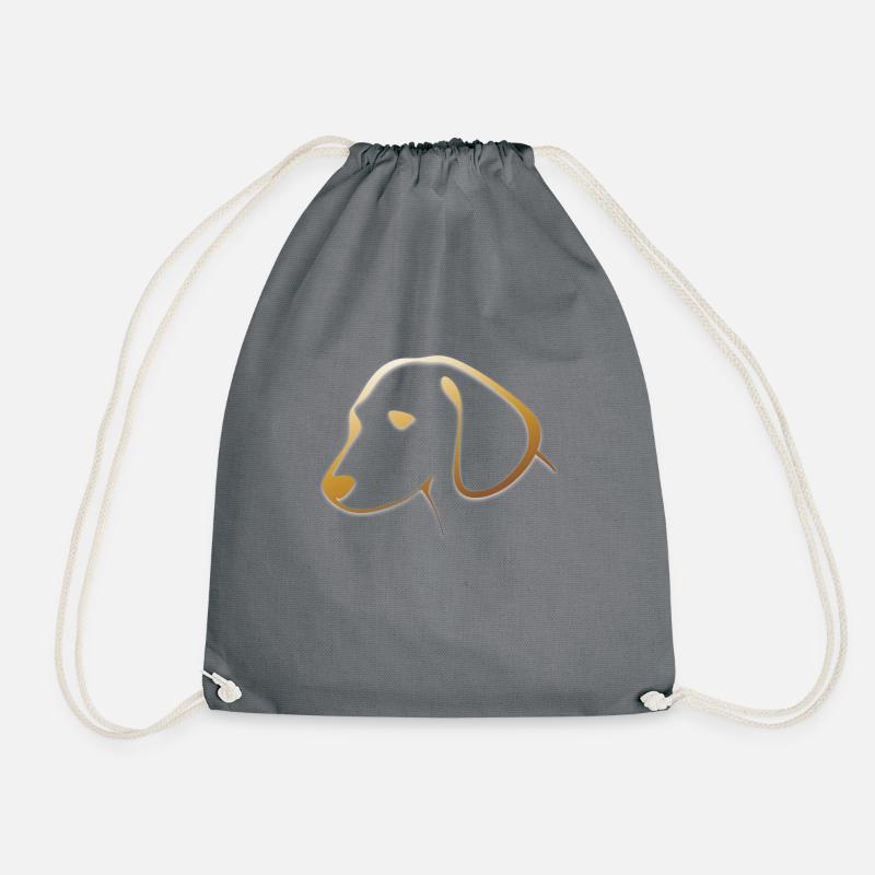 Hund Gold - Turnbeutel - Grau